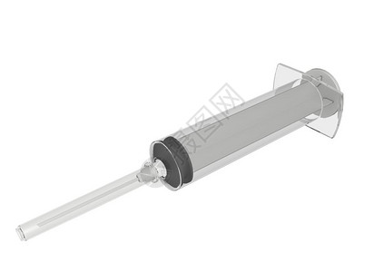 以白色背景隔离的塑料医疗注射器3个插图图片