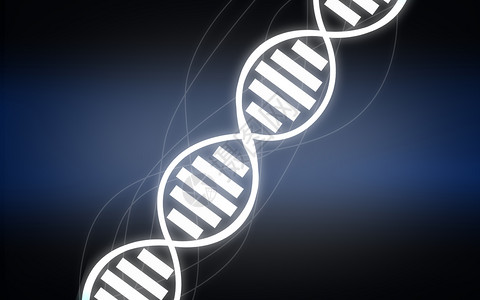 DNA序列蓝色亮光3D翻转图片