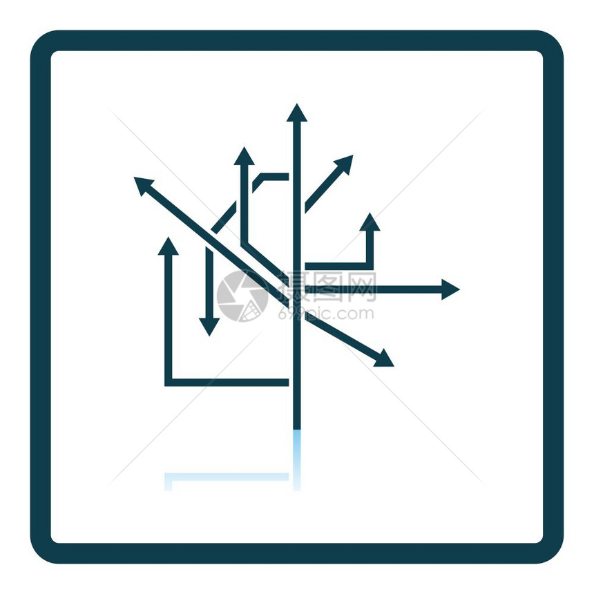 方向箭头图标形阴影反射设计矢量说明图片