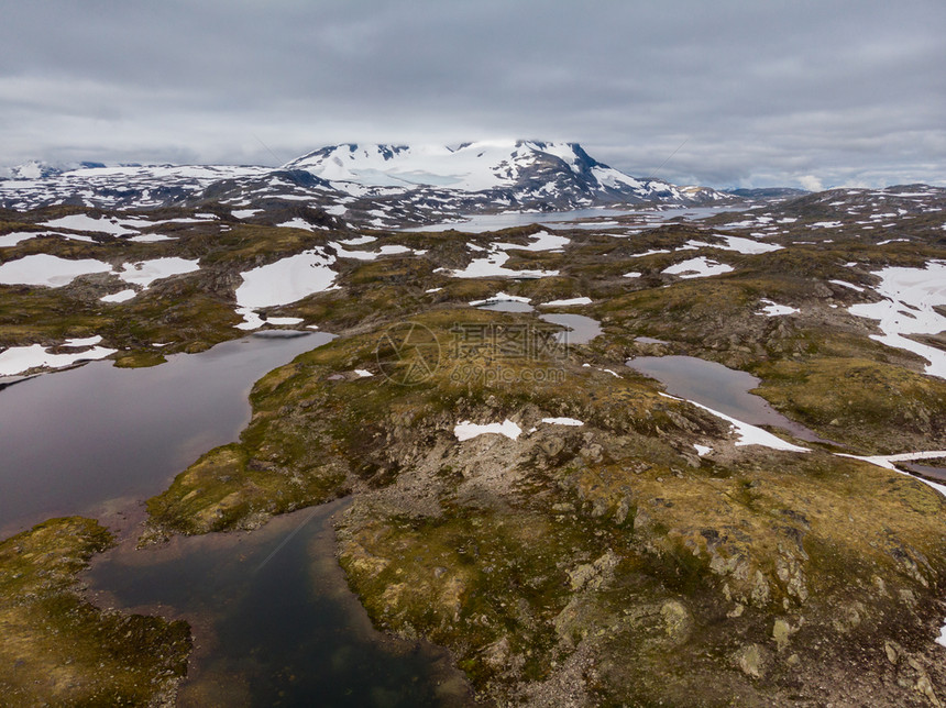 挪威夏季山地景观旅游色5号Sognefjellet公路空中视图山地景观挪威旅游色5号Songnefjellet公路图片