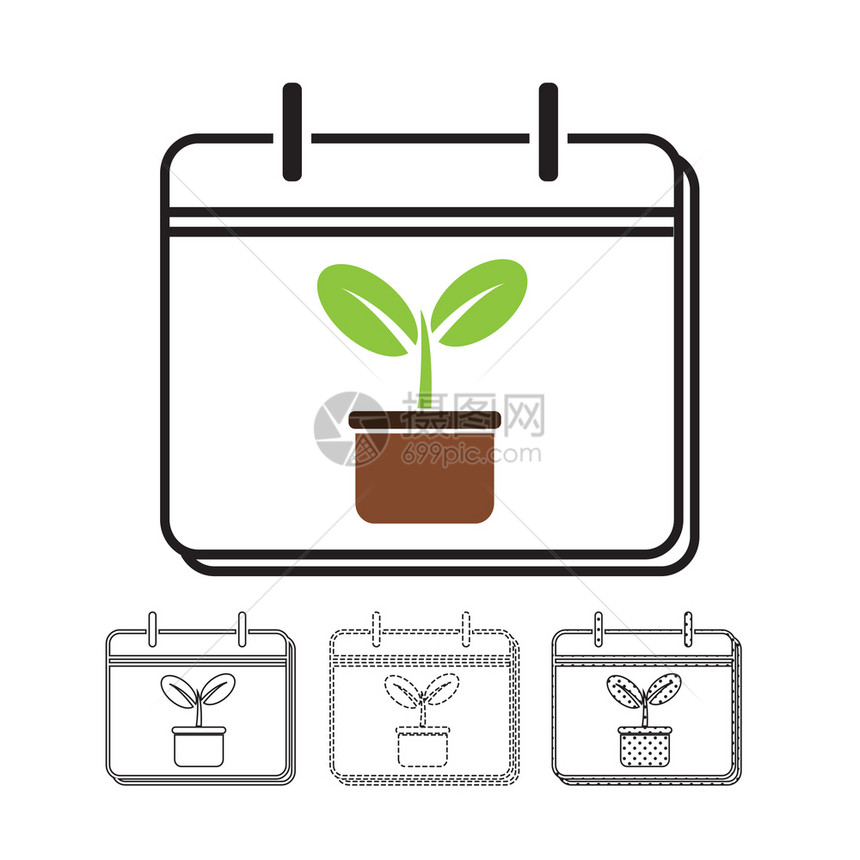 日历矢量图标说明设计图片