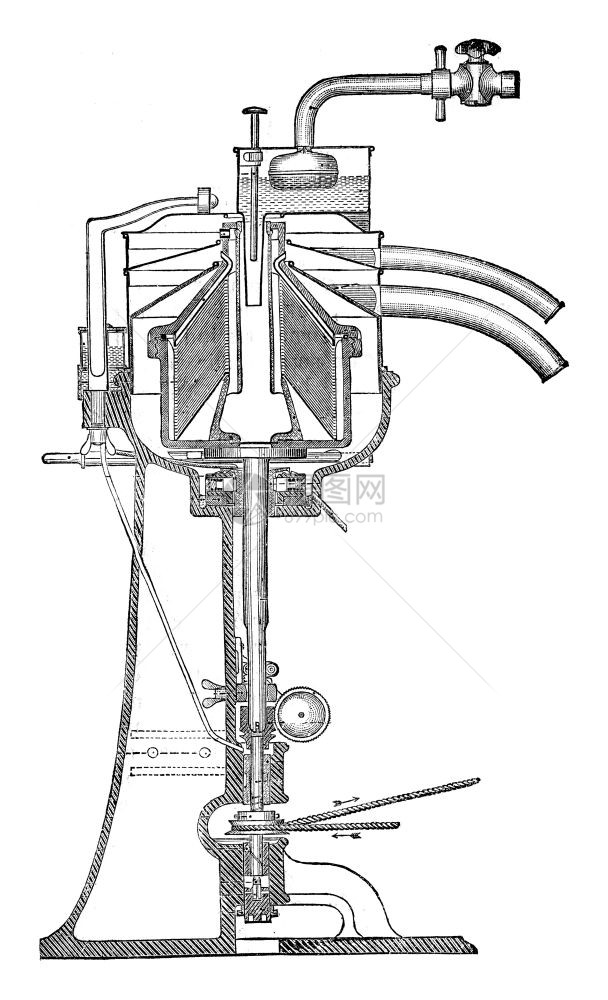AlfaLaval离心精液的垂直部分原刻图工业百科全书EOLami1875图片