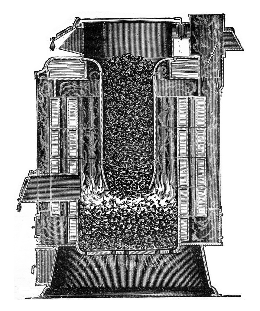 蒸汽锅器型号Hamelle重写插图工业百科全书EOLami1875图片