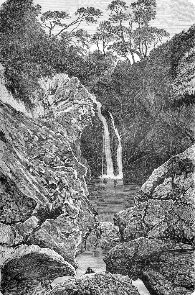 Maghera附近的瀑布世界之旅行日报1865年图片
