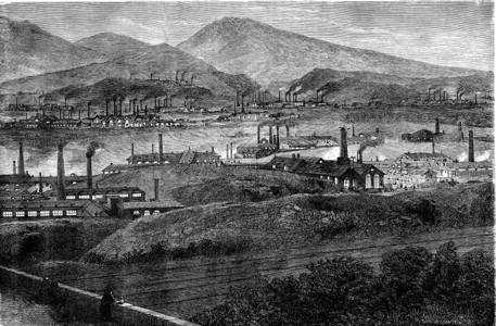 塔夫谷的工厂世界旅行日报1865年高清图片