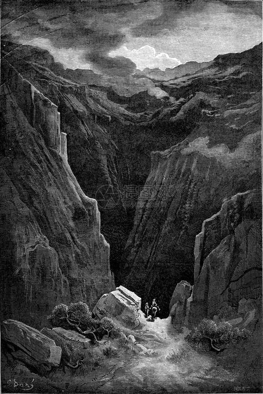 Alpujarras的Poqueira峡谷世界之旅行日报1865年图片