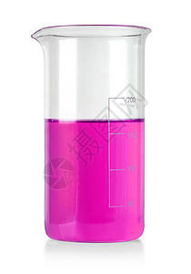 粉红色液体散落在白背景上有剪切路径的玻璃瓶图片