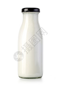 白色背景的牛奶瓶图片