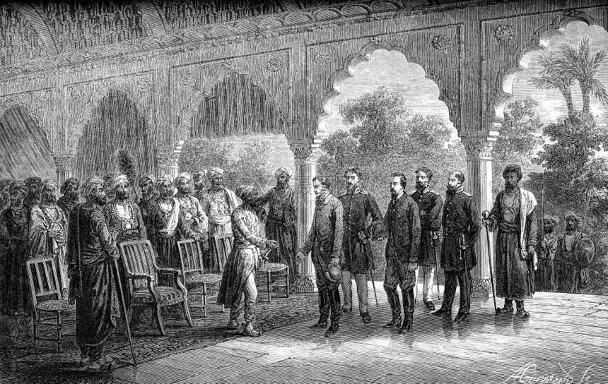 介绍斋浦尔的马哈拉Maharaja旅行者世界之旅行日报1872年图片