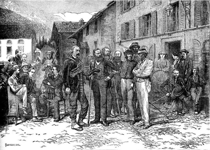 Zermatt的MonteRosa酒店导游和客世界旅行杂志1872年图片