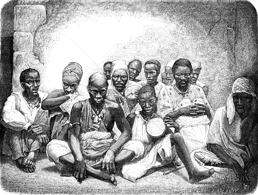 GriotsGoreeVintage刻有的插图世界之旅行日报1872年图片