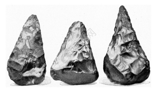 从古石时代开始的弗林特软件古老的雕刻插图从宇宙和人类190年图片