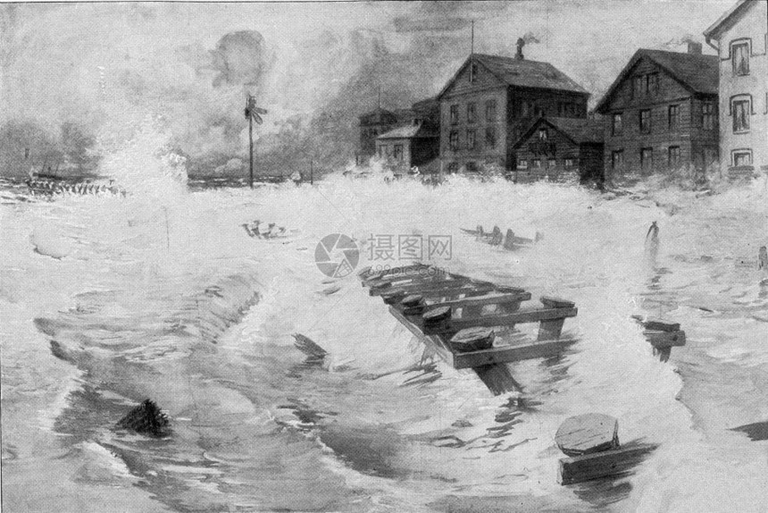 1894年2月3日海利哥兰的潮汐刻着古代的图解190年宇宙和人类图片