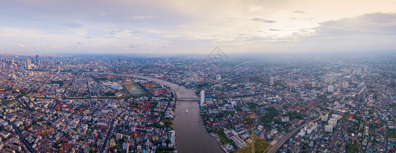 泰国曼谷市中心鸟瞰图图片