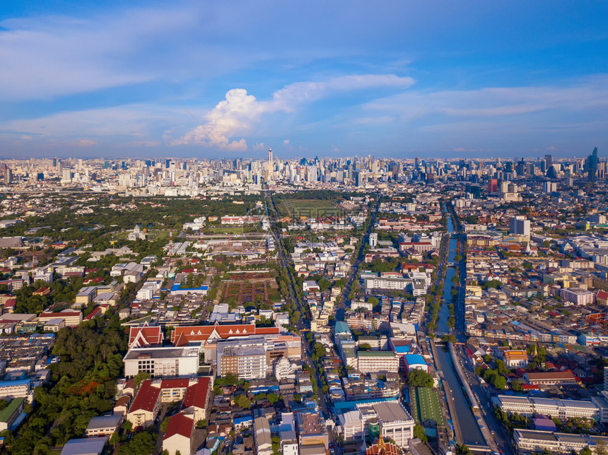 泰国曼谷市中心鸟瞰图图片