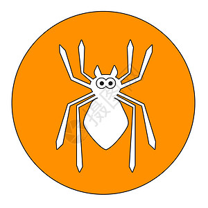 橙色背景的蜘蛛3D投影背景图片