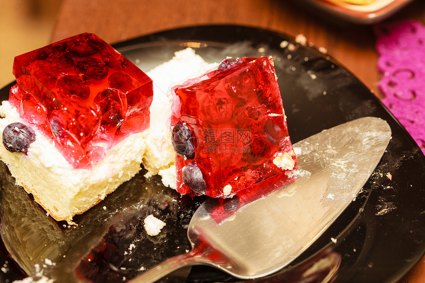 甜点不健康的食概念详细介绍水果冻蛋糕的切口详细介绍水果冻蛋糕的切口图片
