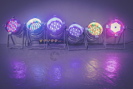 党LED素材党的照明地板大厅上多彩的LED斑点背景