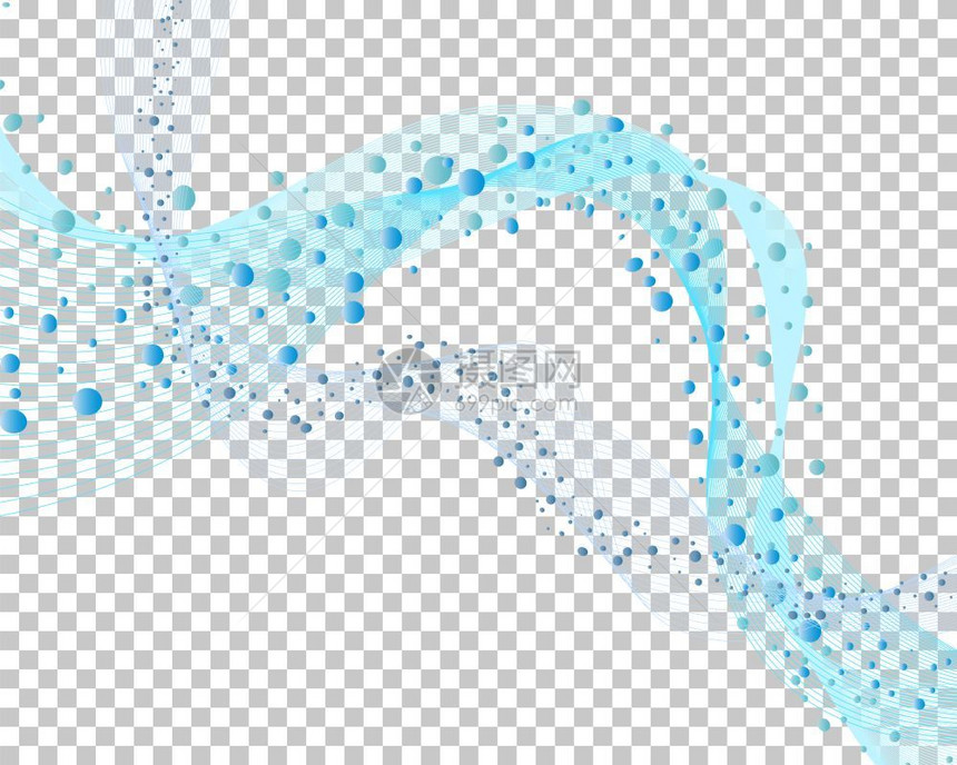抽象蓝色矢量气泡背景图图片