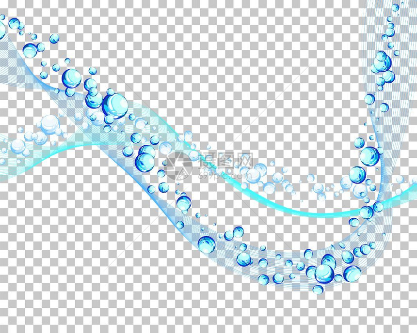 抽象蓝色矢量气泡背景图图片