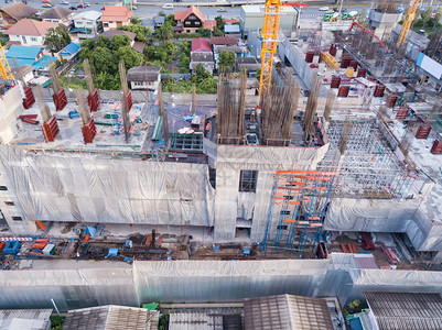 12月日中午对高楼建筑开发的顶层景象图片