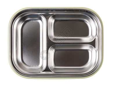 空午餐盒用于白色背景的食物储存空午餐盒图片