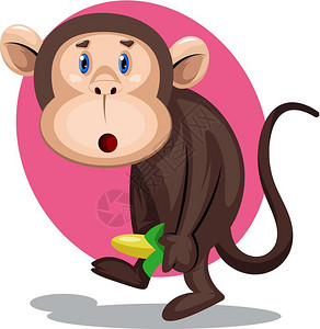 猴子吃香蕉背景图片