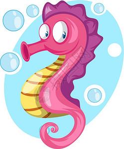 粉色海马背景图片