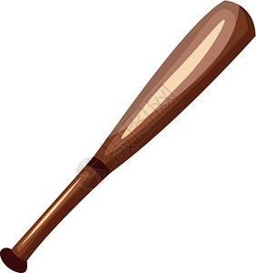 棕色的板球棒用手柄设计以保持蝙蝠矢量的颜色绘制或插图背景图片