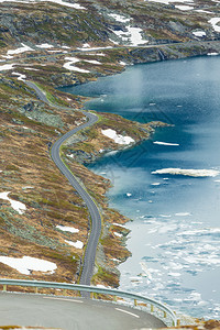 曹斯达尔Dalsnibba山和Djupvatnet湖路挪威斯堪的纳维亚StrandaMoreogRomsdal挪威斯堪的纳维亚背景