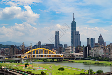台北市中心大桥视图图片