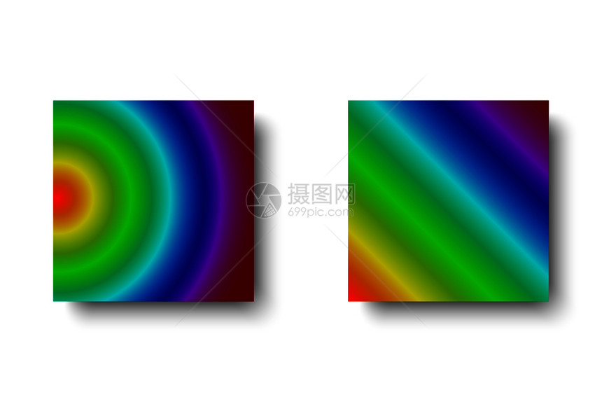 一组颜色模板辐射和线图片