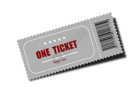 票向量向量现实的票为一个人设计电影或剧院音乐会票插画