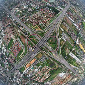 泰国曼谷高速公路360无死角全景图图片