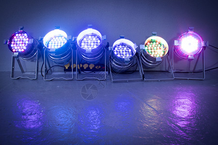 党LED素材党的照明地板大厅上多彩的LED斑点背景