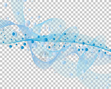 蓝色气泡矢量抽象线条背景图图片