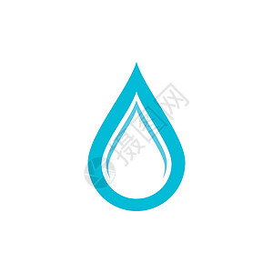 雨标志一组抽象的水滴符号标识模板背景