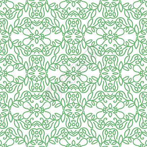 白背景上的绿花模式孤立绿花模式图片