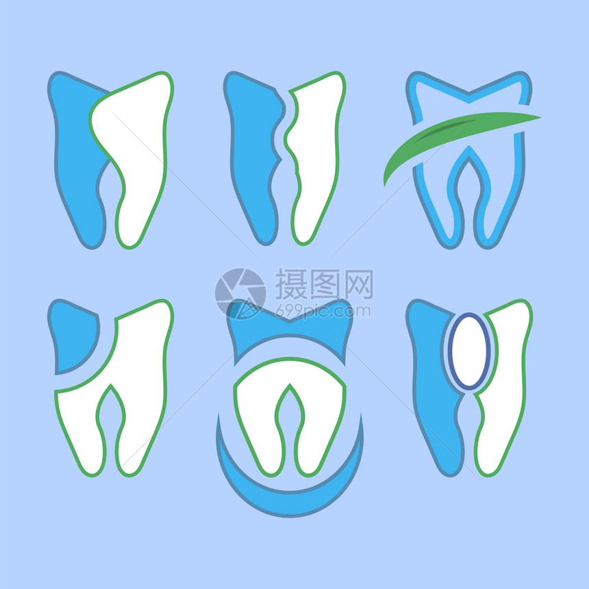 蓝背景的健康人类牙象科诊所或医疗中心的护理概念诊所或医疗中心的护理概念图片