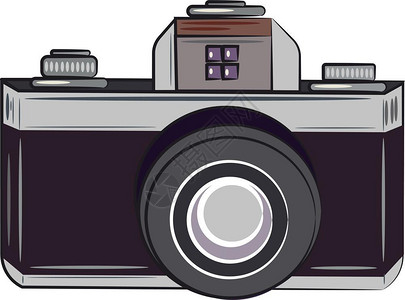 特雷梅佐现代自动相机矢量颜色绘图或插插画