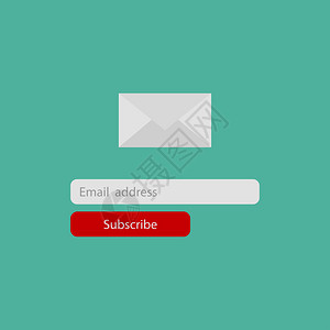 信封格式以平板格式用信封订阅电子邮件插画