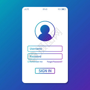 登录到智能手机应用程序账户图片