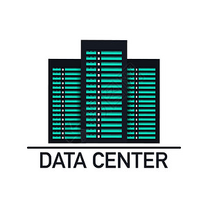大数据中心数据中心主框架服务概念横幅器架室概念数据库中心矢量存图示插画