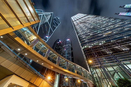寻找现代办公楼金融区和智能城市商业中心的技术背景香港的天梯和高层建筑图片