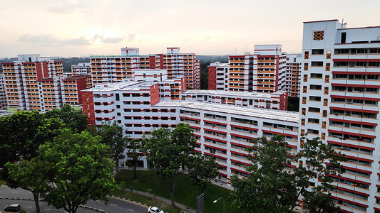 新加坡住宅楼又称HDB的视图图片
