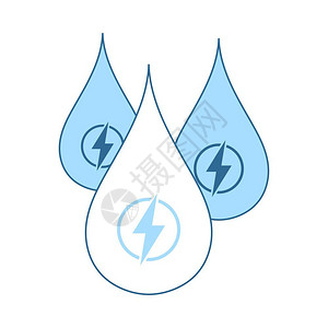 潮湿图标氢能清洁能源图标插画