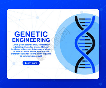 纳米科学遗传工程概念可用于网络横幅信息图英雄像矢量存解插画