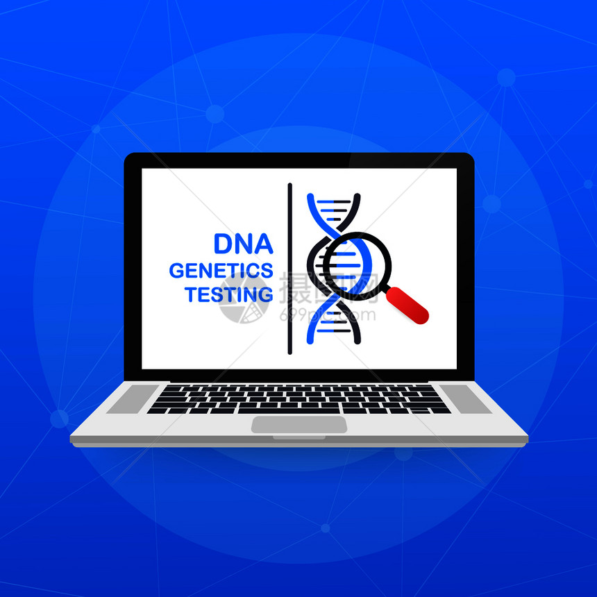 DNA测试遗传诊断概念工程可用于网络标语脱氧核糖酸病媒库存图解图片