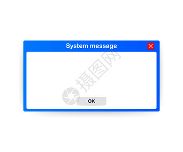 电子邮件错误旧学校操作系统信件模板经典计算机用户界面元素与OK按钮矢量存插图插画