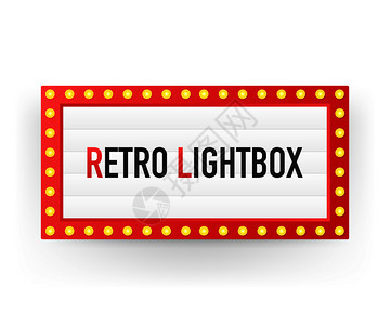 RetroLightbox广告牌陈列框灯盒插图图片